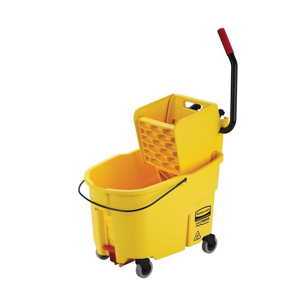Rubbermaid Yellow Combo Side Press Bucket 