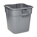 Rubbermaid Grey 22-1/2 x 21-1/2 x 25-3/25 in. 28 gal Resin Square Container 