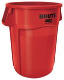 Rubbermaid Red Round Open Top Utility Trash Can 