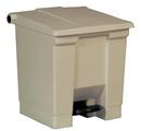 8 gal. Square Step-On Trash Can Container in Beige