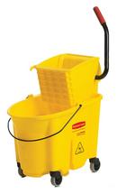 Rubbermaid Yellow Wringer with 35 qt Bucket Mop 
