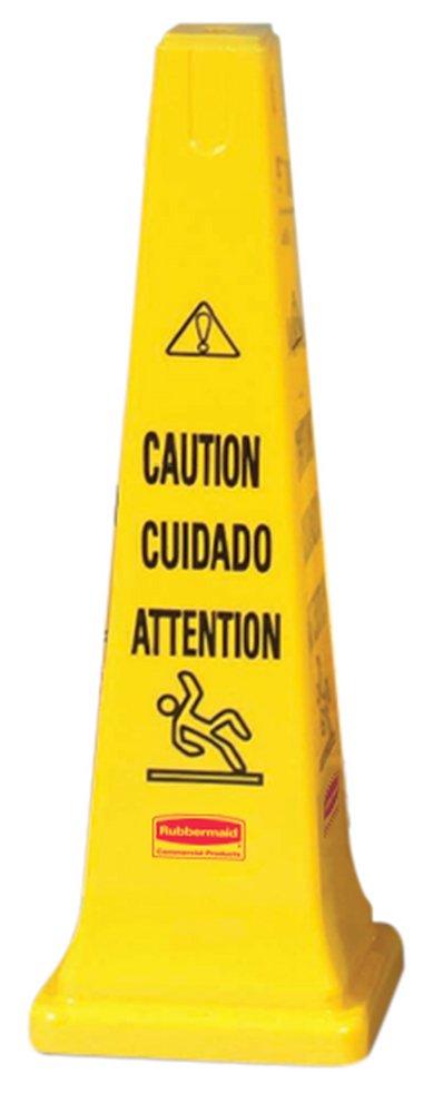Rubbermaid Yellow Plastic Caution Cone 