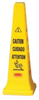 Rubbermaid Yellow Plastic Caution Cone 