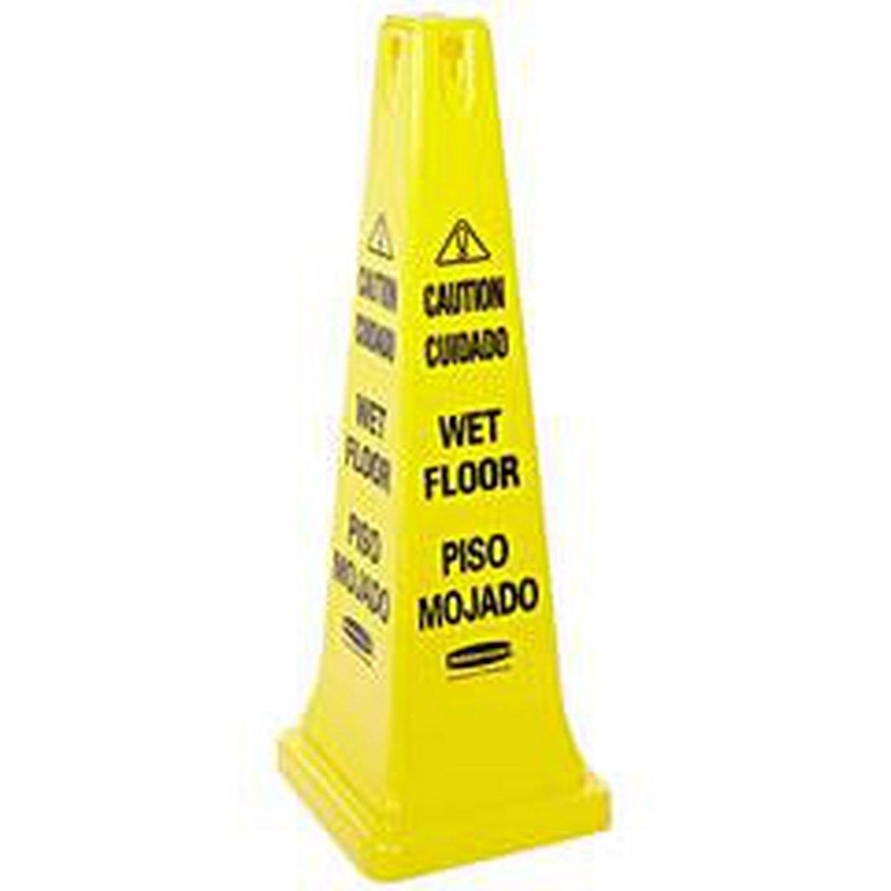Rubbermaid Yellow Plastic Caution Cone 
