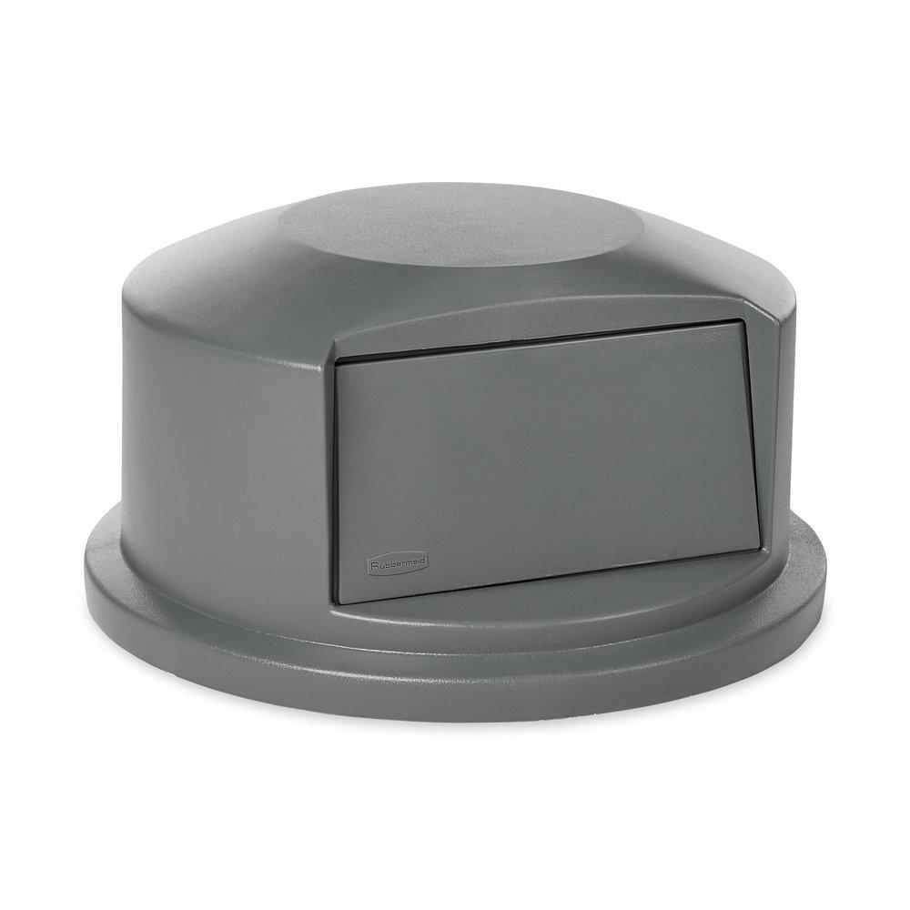 Rubbermaid Grey 12-3/4 x 12-63/100 x 25-1/2 in. Plastic Trash Dome Top Lid 