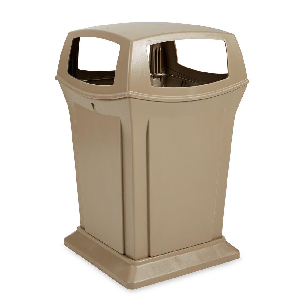 Rubbermaid Beige 45 gal Container with 4-Opening 