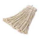Cotton and Synthetic Yarn Blend, Rayon and Plastic Wet Mop in White