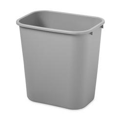 15 x 14-2/5 x 10-1/5 in. 28.125 qt Plastic Waste Container in Grey