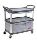 Rubbermaid Grey Extra Instrument Cartridge with Lockable Doors and Sliding Drawers 