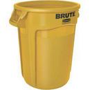 22-22/25 in. 20 gal Resin Vented Trash Container in Yellow