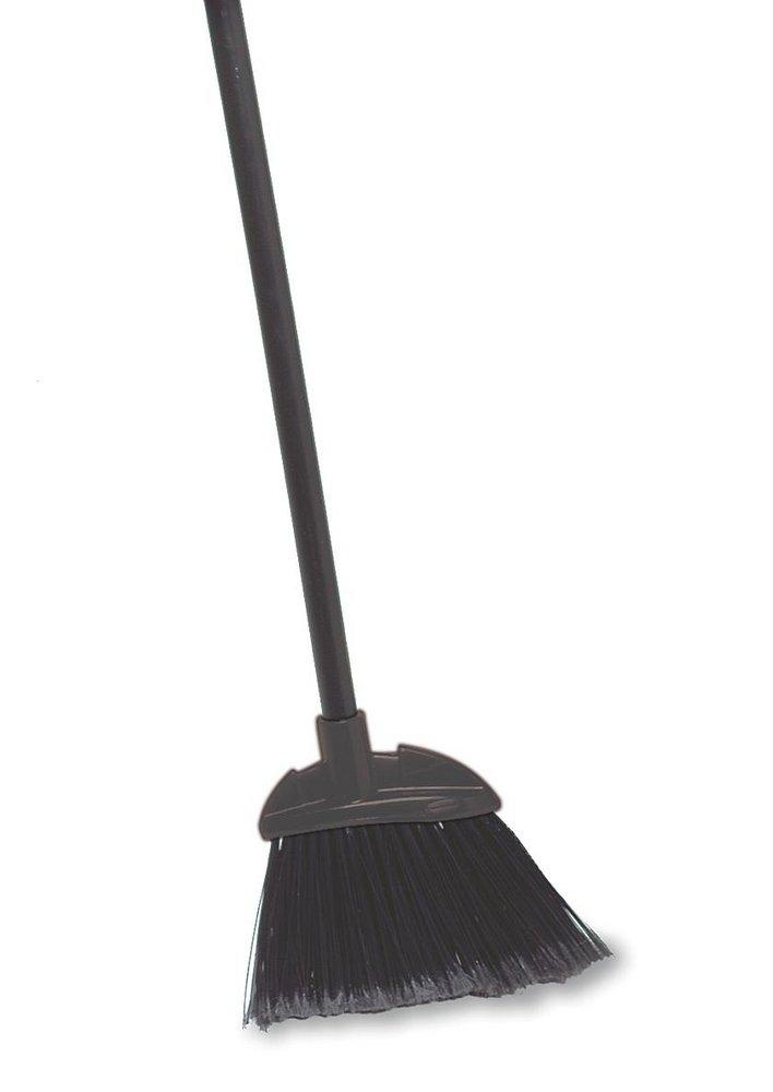 Rubbermaid Black 35 in. Polypropylene Bristles Lobby Broom with Wood Handle in Black 