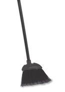 Rubbermaid Black 35 in. Polypropylene Bristles Lobby Broom with Wood Handle in Black 