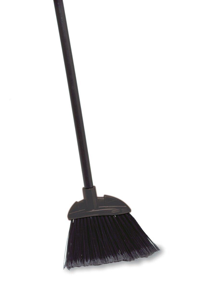 Rubbermaid Black 35 in. Polypropylene Bristles Lobby Broom with Wood Handle in Black 