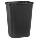 Rubbermaid Black 10-1/4 gal Waste Basket Large Rectangular Trash Can 