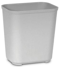 28 qt Fire Resistant Waste Basket in Grey
