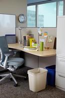 Rubbermaid Beige 11-1/4 x 20-13/100 x 15 in. Plastic Fire Resistant Waste Basket in Beige 