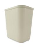 Rubbermaid Beige 11-1/4 x 20-13/100 x 15 in. Plastic Fire Resistant Waste Basket in Beige 