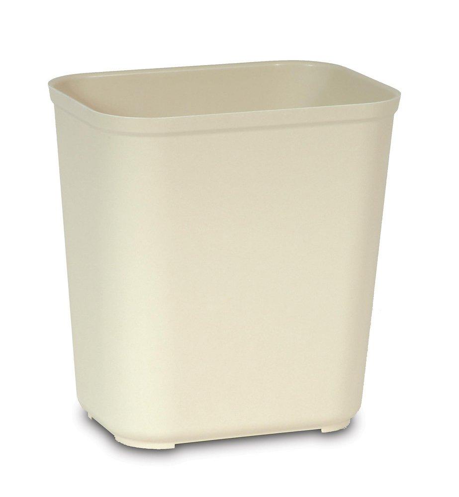 Rubbermaid Beige 11-1/4 x 20-13/100 x 15 in. Plastic Fire Resistant Waste Basket in Beige 