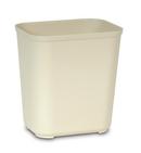 Rubbermaid Beige 11-1/4 x 20-13/100 x 15 in. Plastic Fire Resistant Waste Basket in Beige 