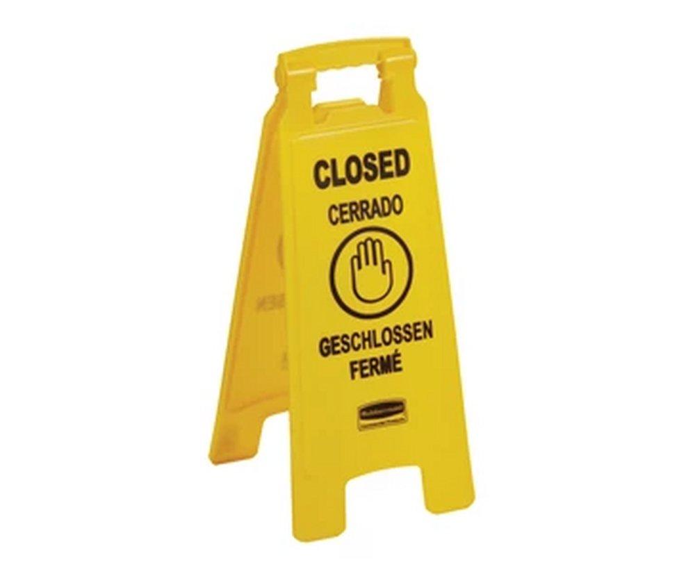 Rubbermaid Yellow Floor Safety Sign 