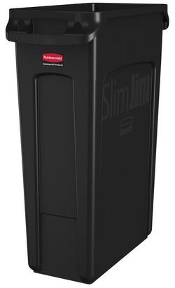 23 gal Container with Vent Channel in Black