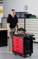 Rubbermaid Black 33-1/2 x 32-63/100 in. Plastic Mobile Work Center 