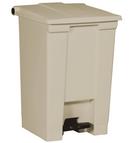 23-3/5 x 15 x 16-1/4 in. 12 gal Plastic Step-on Container in Beige
