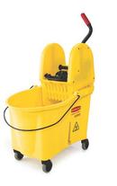 Rubbermaid Yellow Combo Down Press Bucket 