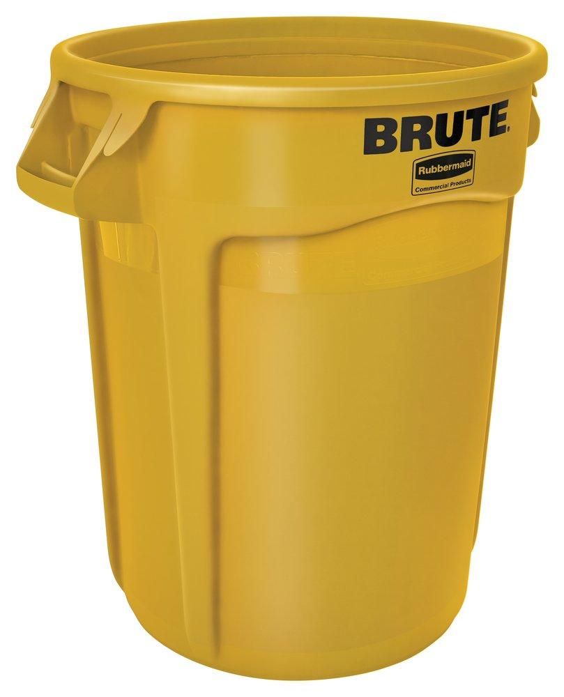 Rubbermaid Yellow 22 in. 32 gal Polyethylene Container 