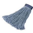 5 x 5 in. Cotton and Synthetic Yarn Blend, Rayon and Plastic Blend Wet Mop in Blue