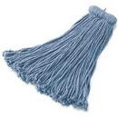 Cotton and Synthetic Yarn Blend, Rayon and Plastic Blend Wet Mop in Blue