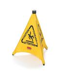 20 in. Pop-Up Caution Sign Safety Cone in Yellow