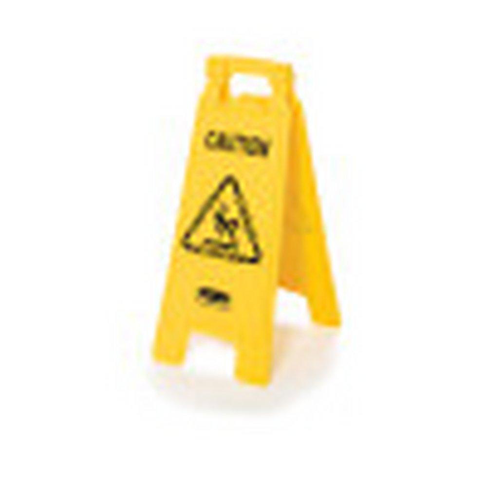 Rubbermaid Yellow Sided Floor Caution Sign in Yellow 