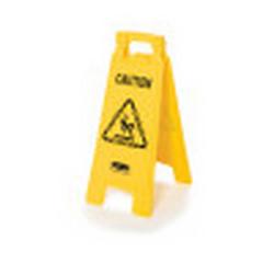 26 in. Sided Floor Caution Sign in Yellow