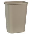 Rubbermaid Beige 10-1/4 gal Waste Basket Large Rectangular Trash Can 