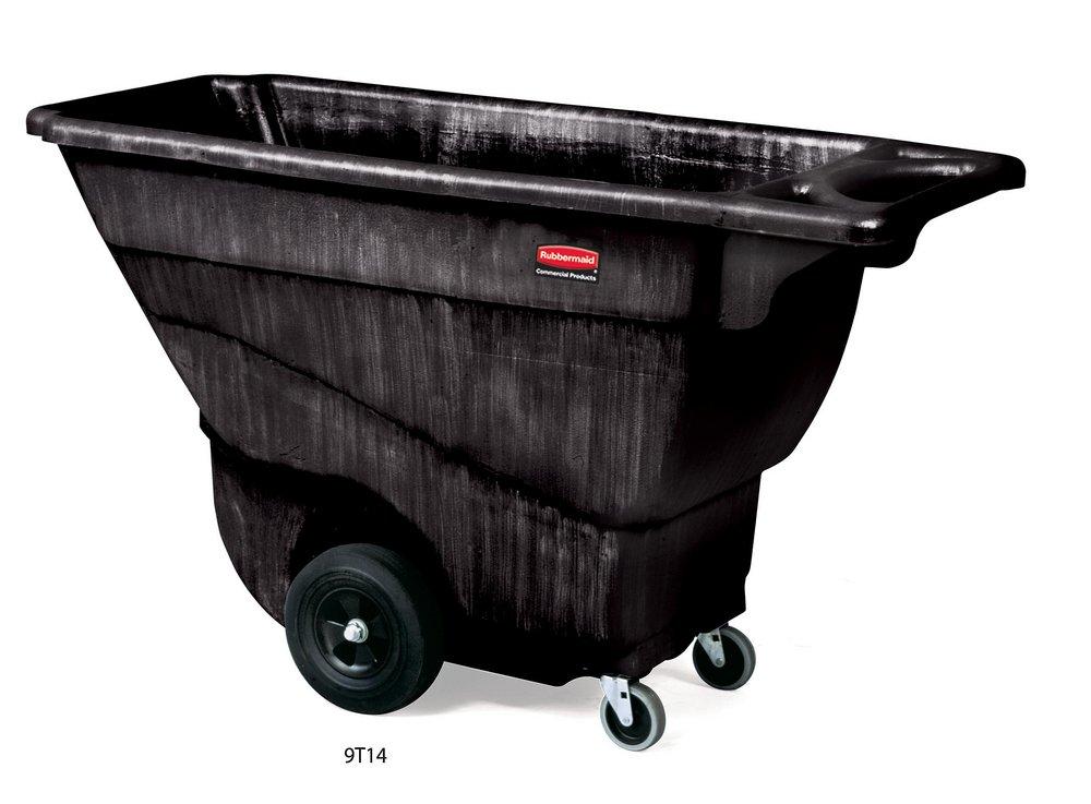 Rubbermaid Black 57-2/5 in. Structural Foam Tilt Truck in Black 