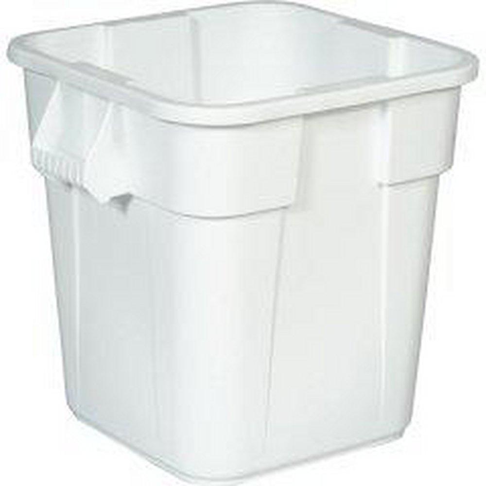 Rubbermaid White 22-1/2 x 23 x 28 in. 28 gal Resin Square Container 