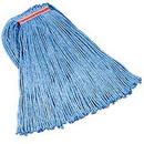1 in. Cotton and Synthetic Yarn Blend, Rayon and Plastic Cut End Blend Mop in Blue
