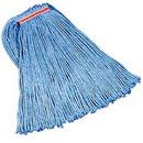 Rubbermaid Blue 1 in. Cotton and Synthetic Yarn Blend, Rayon and Plastic Cut End Blend Mop 