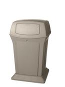 Rubbermaid Beige 45 gal Dome Top Container with 2-Door 