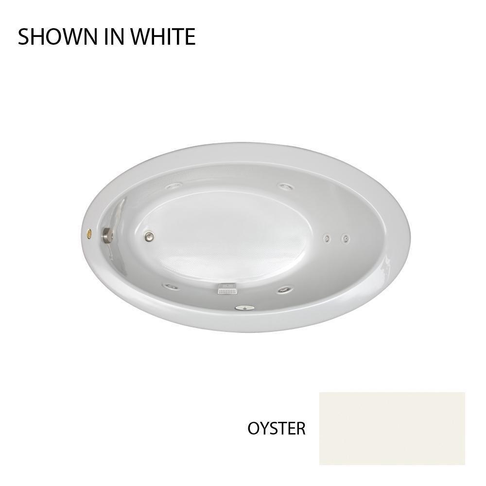 JACUZZI&reg; Oyster 66-1/4 x 38-1/4 in. Whirlpool Drop-In Bathtub with End Drain 