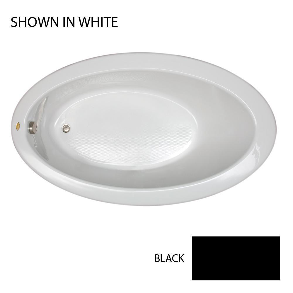 JACUZZI&reg; Black 65 x 38 in. Soaker Drop-In Bathtub with End Drain 