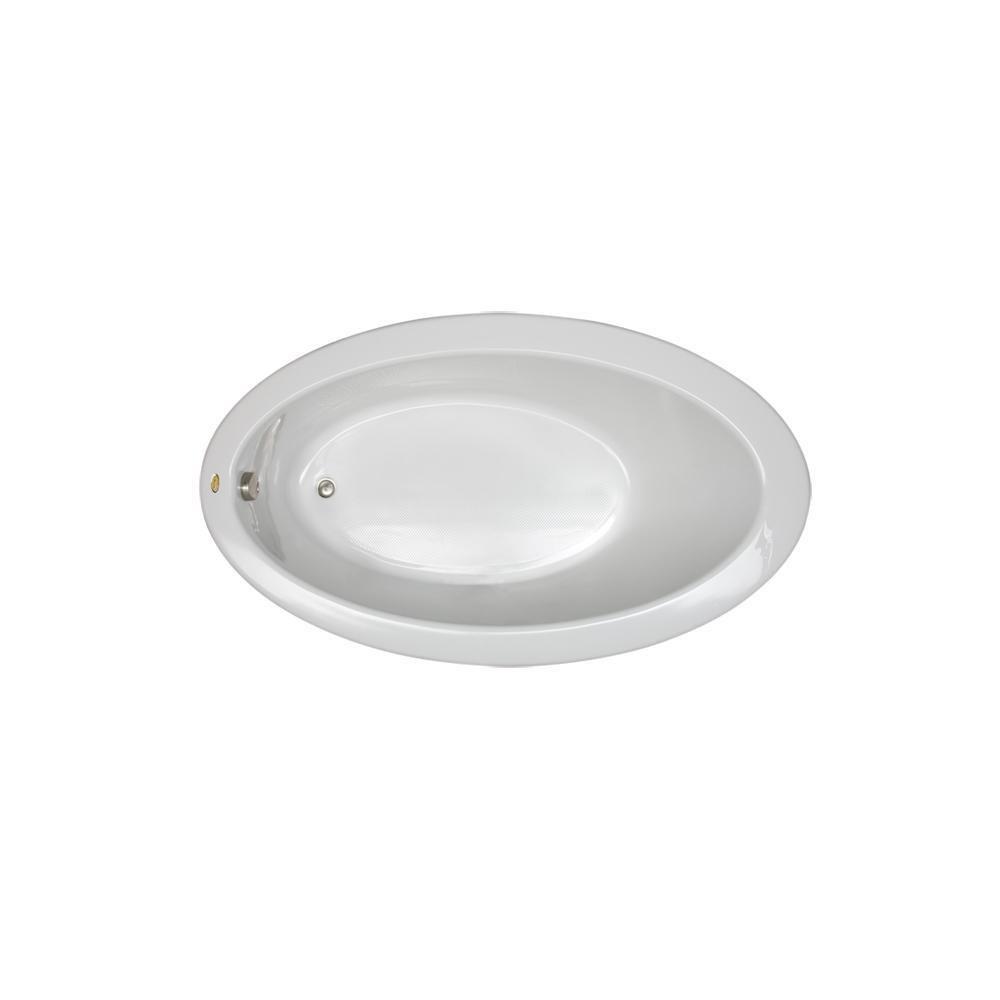 JACUZZI&reg; White 65 x 38 in. Soaker Drop-In Bathtub with End Drain 