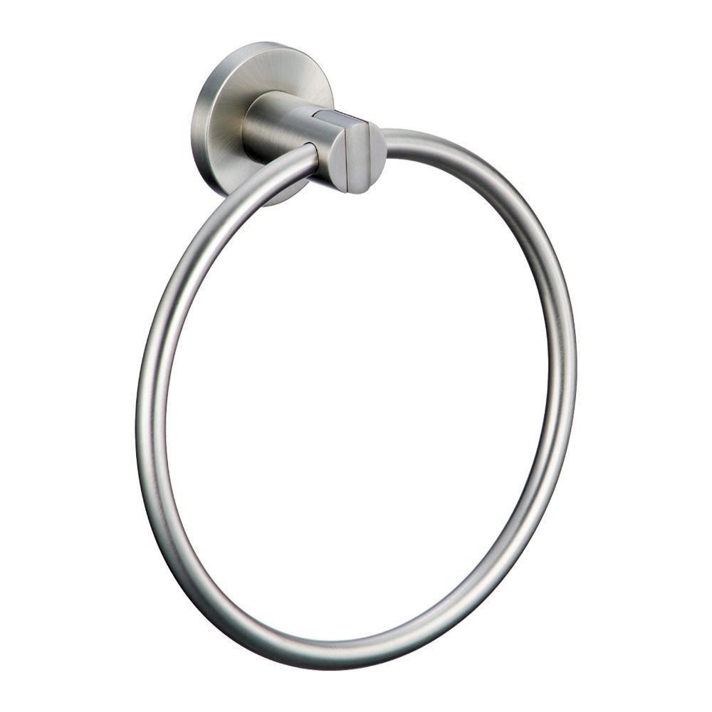 Gatco Satin Nickel Round Closed Towel Ring 
