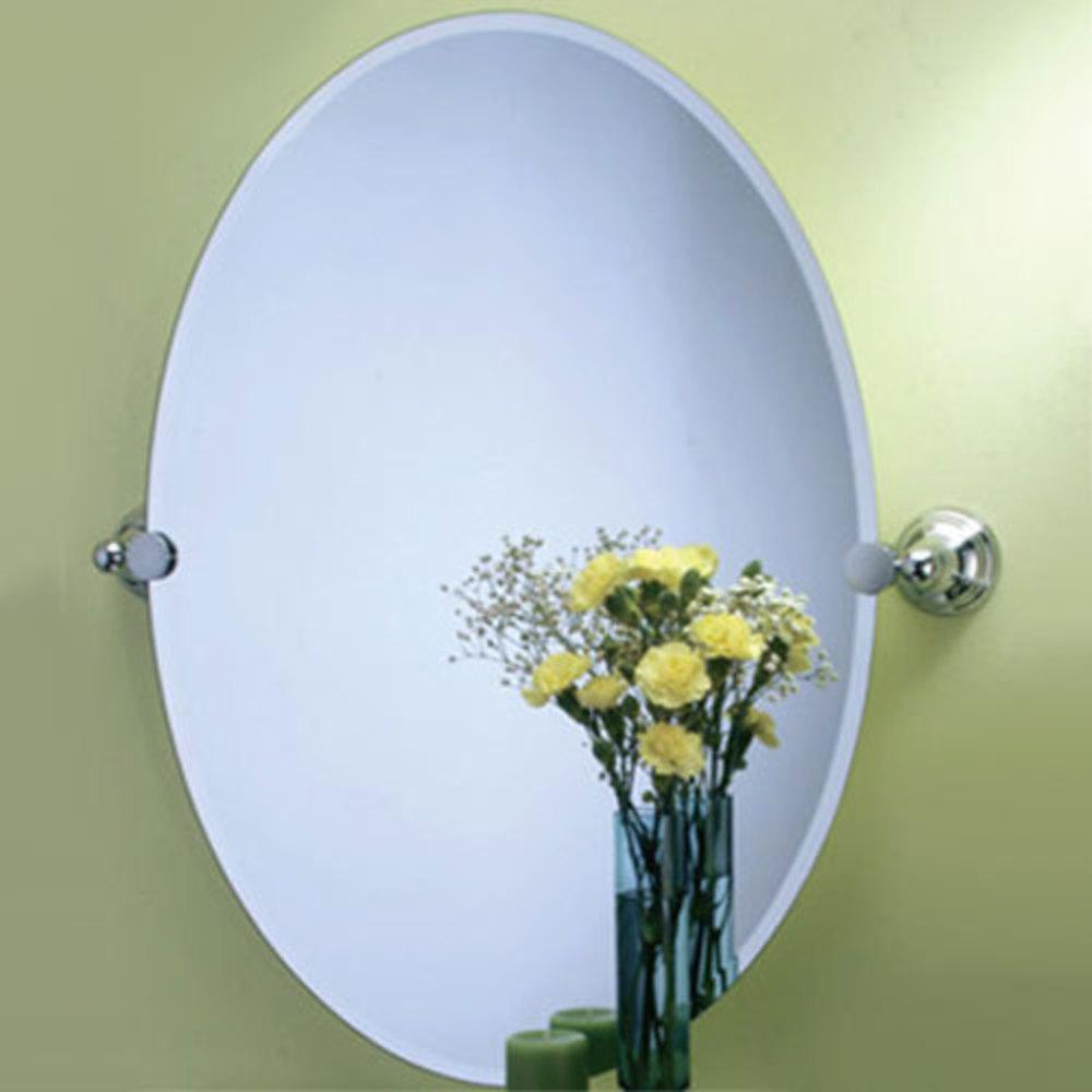 Gatco Polished Chrome 28-1/2 in. Large Framed Oval Mirror 