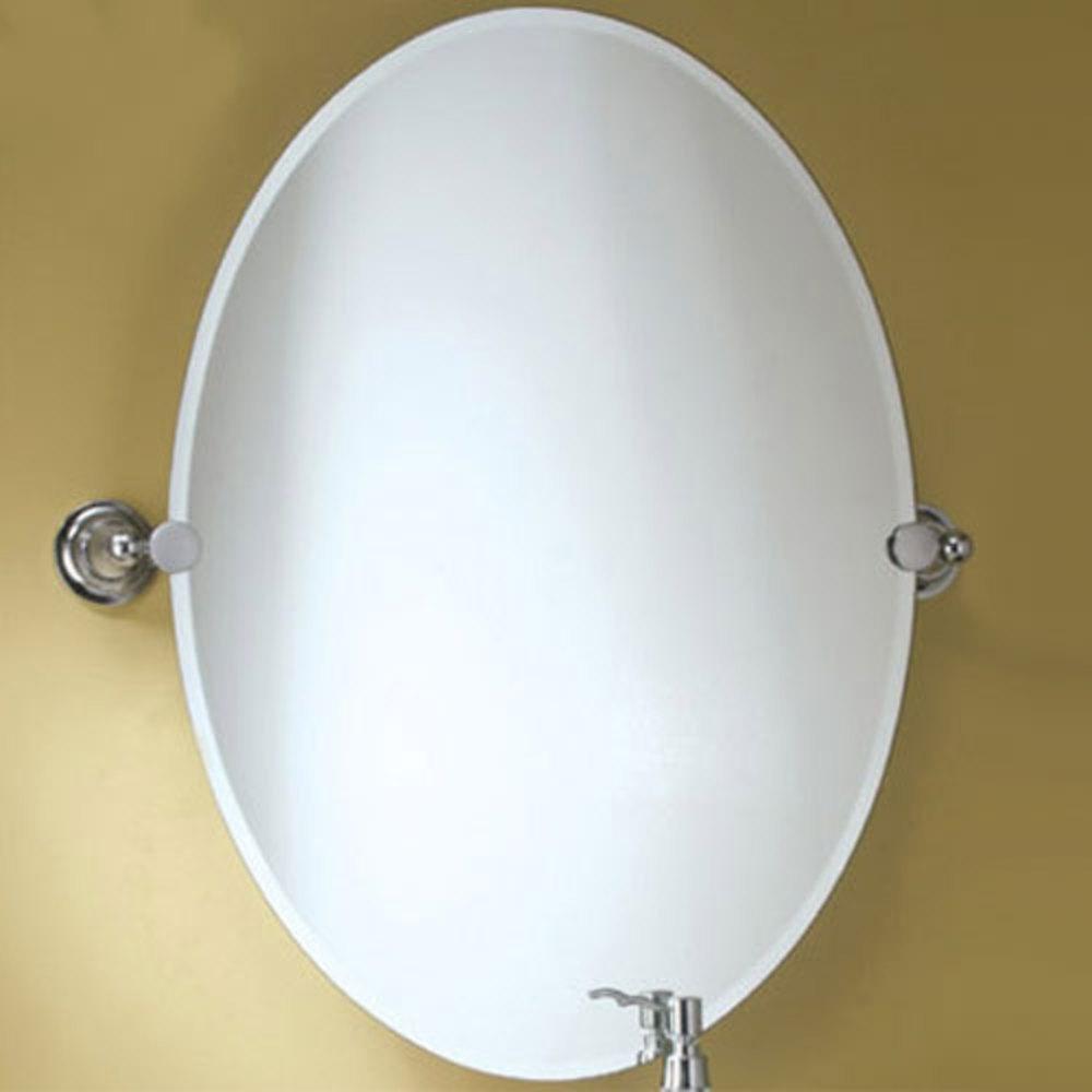Gatco Polished Chrome 28 in. Large Framed Oval Mirror 
