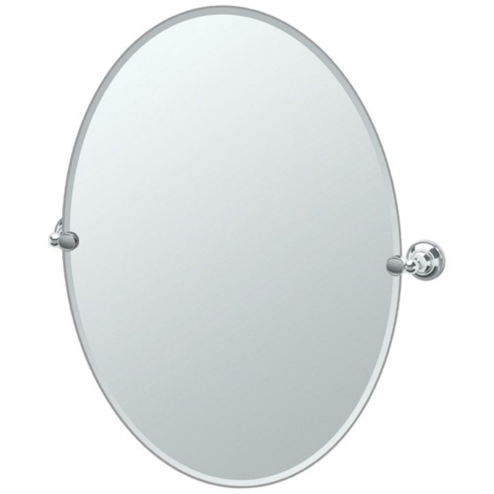 Gatco Polished Chrome 28 in. Large Framed Oval Mirror 
