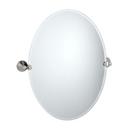 Gatco Satin Nickel 19-1/2 in. Mirror Oval in Satin Nickel 