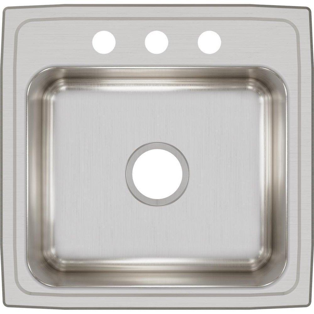 Elkay Lustrous Satin 19-1/2 x 19 in. Stainless Steel Single Bowl Drop-in Kitchen Sink in Lustrous Satin 