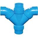 2 in. No-Hub Polypropylene Double Long Turn Tee Wye
